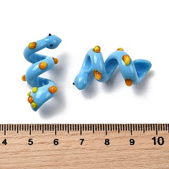 Эмалевые бусины ручной работы в технике лэмпворк LAMP-K039-35I