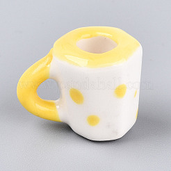 Кружка с изображением кота из фарфора ручной работы PORC-T133-20C