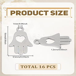 16 шт. подвески из нержавеющей стали 304&nbsp;STAS-LP0003-16