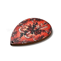 Большие подвески из дерева с односторонним принтом&nbsp;LS-WOOD-H102-03C