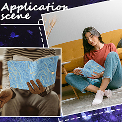 Тканевые обложки для книг с застежкой-молнией на 6 кольцо&nbsp;AJEW-WH20042-09B