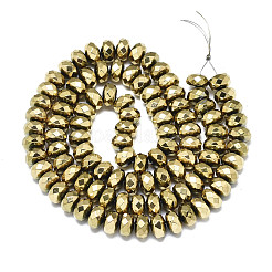 Гальванизировать немагнитных синтетический гематит бисер пряди&nbsp;X-G-S352-51