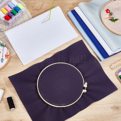 6 шт. 6-х цветная хлопковая прямоугольная ткань для вышивки крестом&nbsp;AJEW-PH0006-55