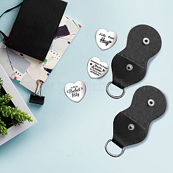 1 набор памятных монет из нержавеющей стали в форме сердца с двусторонней гравировкой на тему дружбы для лиц AJEW-GL0001-60-006