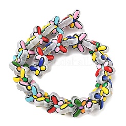 Прозрачные стеклянные эмалевые бусины LAMP-C023-02