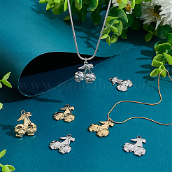 16 шт. 2-цветное ионное покрытие (IP) из нержавеющей стали 304 подвески STAS-UN0045-02