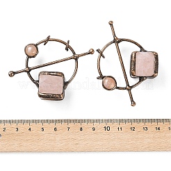 Естественно розового кварца большие кулоны&nbsp;G-A227-08B-R