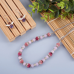 64 шт. 8-цветные двухцветные бусины из полимерной глины ручной работы в форме диско-шара RB-SW0001-01