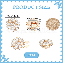 4 шт. запонки из сплава со стразами&nbsp;HJEW-NB00217