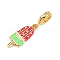 Латунные красные эмалевые европейские подвески-шармы KK-N271-38G