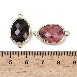 Натуральный родонит ограненные подвески-коннекторы&nbsp;G-K347-11G-20