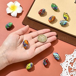 5шт 5 цвета бусины лэмпворк ручной работы&nbsp;LAMP-YW0004-23