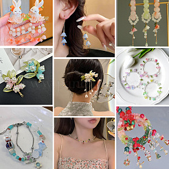 150 шт. 3-цветные прозрачные двухцветные стеклянные бусины&nbsp;GLAA-LT0001-04B