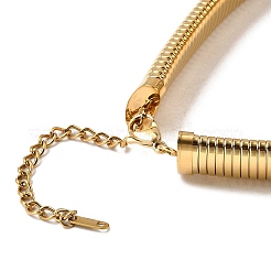 Женские плоские цепочки-змейки из нержавеющей стали 304 с ионным покрытием (IP)&nbsp;NJEW-U049-01G-01