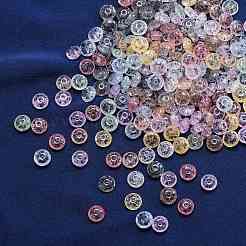 500шт 10 цвета хрустящие стеклянные бусины GLAA-SZ0001-56