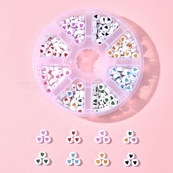 320шт 8 цвета непрозрачные акриловые бусины FIND-FS0002-84