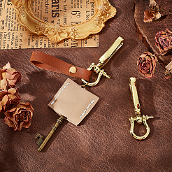 2 шт. латунные скобы с латунными S-образными застежками KK-PH0010-57LG