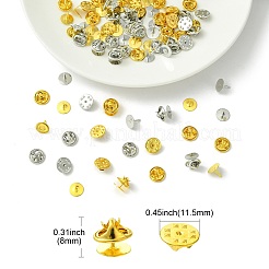 50 шт. 2-х цветный латунный значок на лацкан с бабочкой на спине&nbsp;KK-CJ0002-54