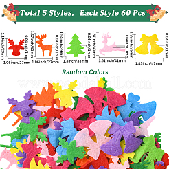 300 шт. 5 стиля рождественской тематики нетканый материал FIND-SC0019-19