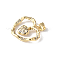 Латунные микро проложить кубического циркония подвески KK-A252-33G-01