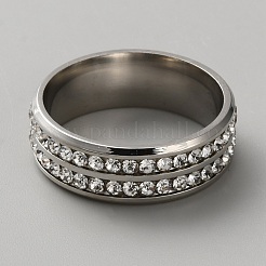 Кольцо на палец со стразами&nbsp;RJEW-WH0005-04P