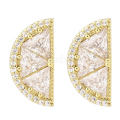 Серьги-гвоздики из циркония&nbsp;EJEW-Q015-15G