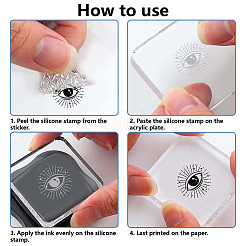 Изготовленные на заказ пластиковые прозрачные штампы из ПВХ DIY-WH0439-0412