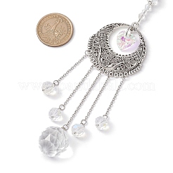 Плоские круглые подвесные украшения из сплава HJEW-JM01938