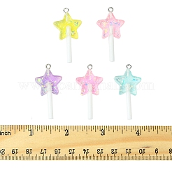 5 шт. 5-х цветные подвески из искусственной смолы в виде леденцов&nbsp;FIND-FS0002-94