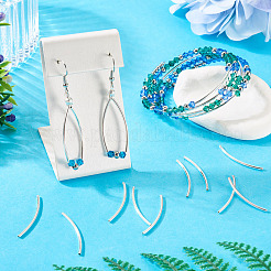 10 шт. 925 изогнутые трубчатые бусины из стерлингового серебра STER-TA0001-42