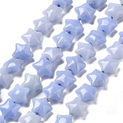 Синтетические синие кружевные бусины из агата G-Z080-A21-8mm