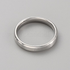 Простое кольцо из нержавеющей стали для мужчин и женщин RJEW-WH0015-06E