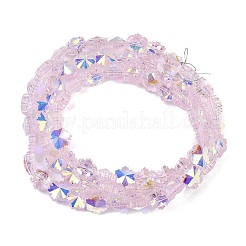 Стеклянные бусины с гальваническим покрытием  EGLA-B011-01A-AB01