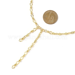 Латунные овальные звенья лариата для женщин NJEW-JN05637