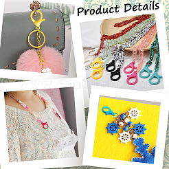 128 шт. 16 цвета пластиковые застежки в виде когтей лобстера&nbsp;KY-SC0001-74