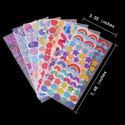 14 лист 7 стильные водостойкие лазерные пластиковые самоклеящиеся наклейки DIY-SZ0002-72