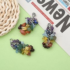 Натуральный чип украшения драгоценных камней кулон HJEW-JM00213