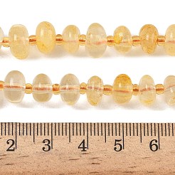 Нити из нагретых натуральных цитриновых бусин&nbsp;LS-G-RM250109-A6