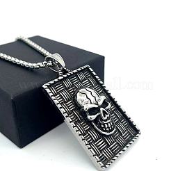 Винтажный панк-кулон в виде черепа из нержавеющей стали 304 для мужчин.&nbsp;TO1001