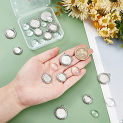 Наборы для изготовления плоских круглых подвесок своими руками DIY-DC0001-04