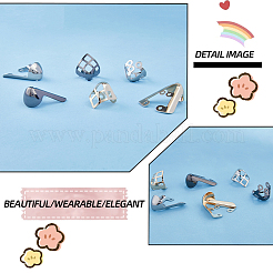 12 шт. 6 стиля накладок на носок из железа и сплава&nbsp;FIND-GF0005-12