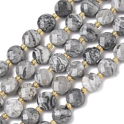 Натуральная карта каменные бусы пряди&nbsp;G-K389-B84-01