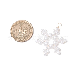 6 шт. 3 подвески в виде стеклянных снежинок PALLOY-JF03950-03