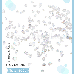 Прозрачная гальваническая поделка из измельченного стекла&nbsp;GLAA-SC0001-98A-01