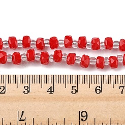 Непрозрачное стекло бисер нитей&nbsp;GLAA-P076-01C-08