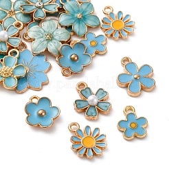 26 шт. 13 стиля синие эмалевые подвески из сплава&nbsp;ENAM-FP0002-08