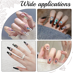 2 шт. 2 стиля 5D пластиковые наклейки для дизайна ногтей&nbsp;MRMJ-CP0001-41