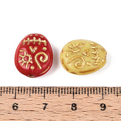 Череп стеклянные бусы GLAA-T025-53M-01