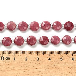 Природные родонит бисер нитей G-B153-B10