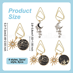 8 шт. 4 вида скрепок из углеродистой стали&nbsp;AJEW-OC00033